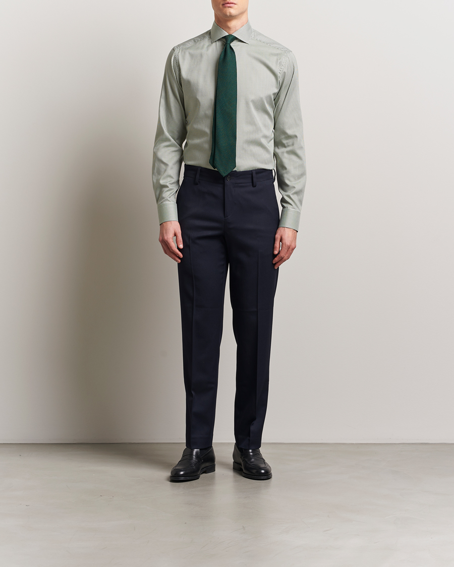 Herren | Hemden | Eton | Slim Fit Checked Signature Shirt Green/White