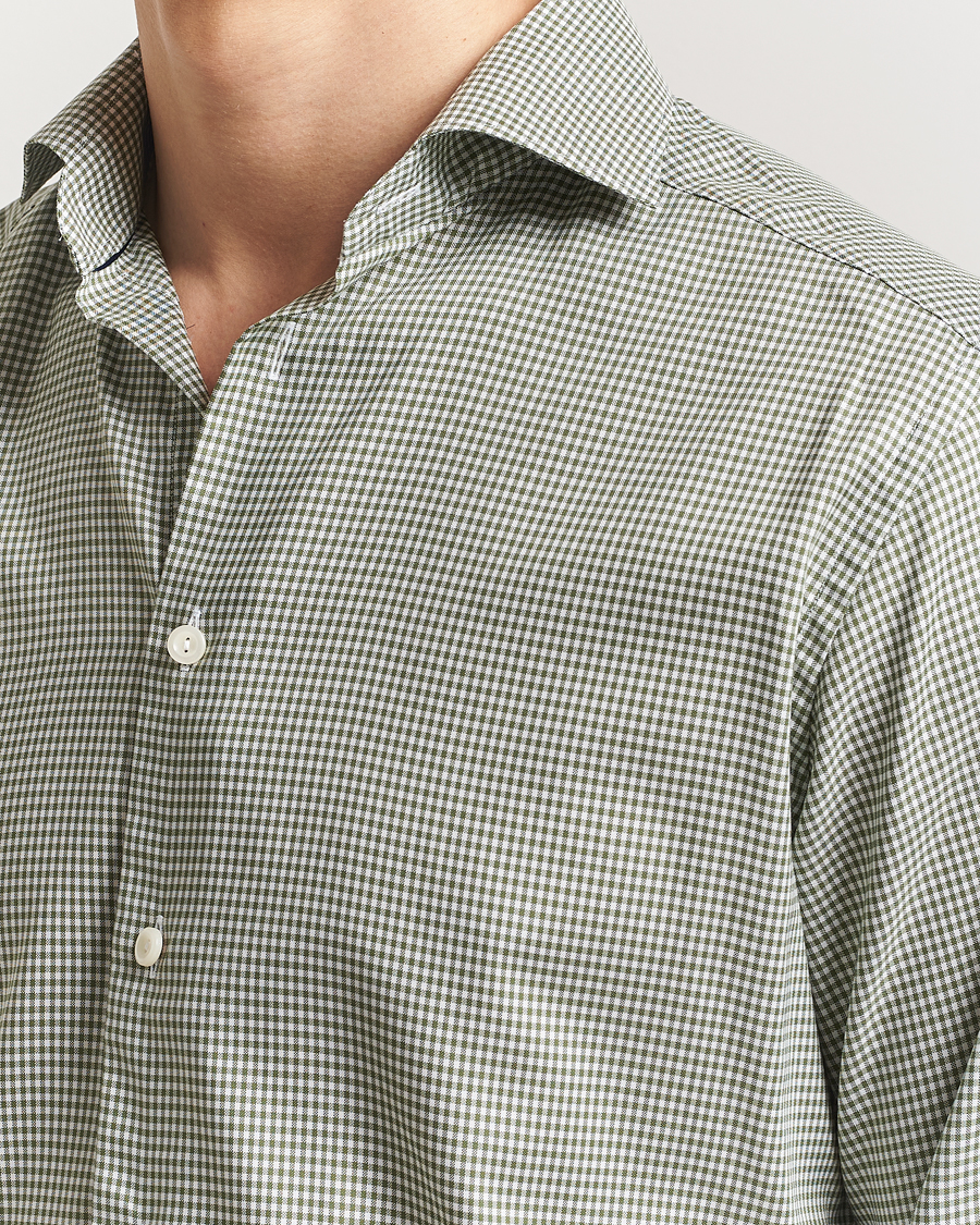 Herren | Hemden | Eton | Slim Fit Checked Signature Shirt Green/White