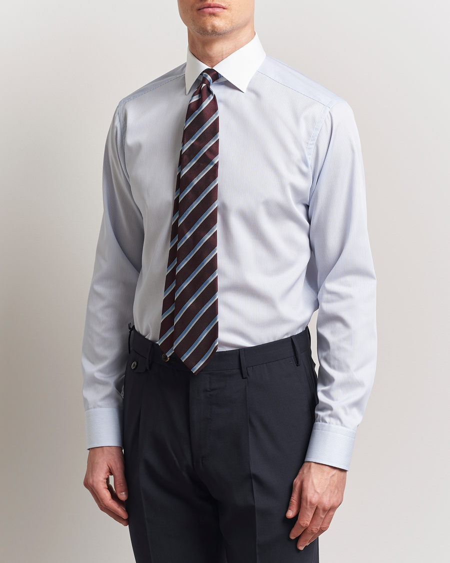 Herren | Hemden | Eton | Slim Fit Fine Twill Shirt Light Blue