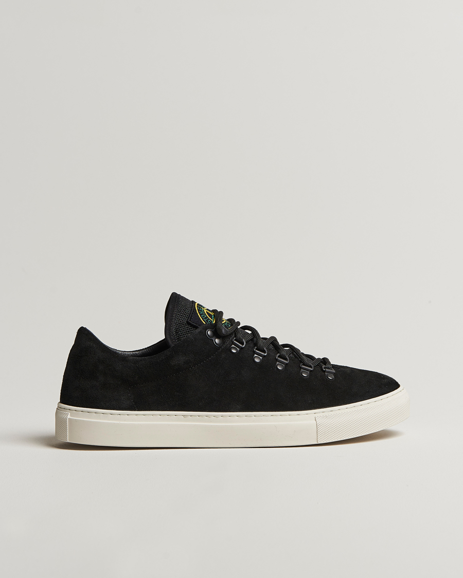 Herren | Stone Island Low Top Suede Sneakers Black | Stone Island | Low Top Suede Sneakers Black