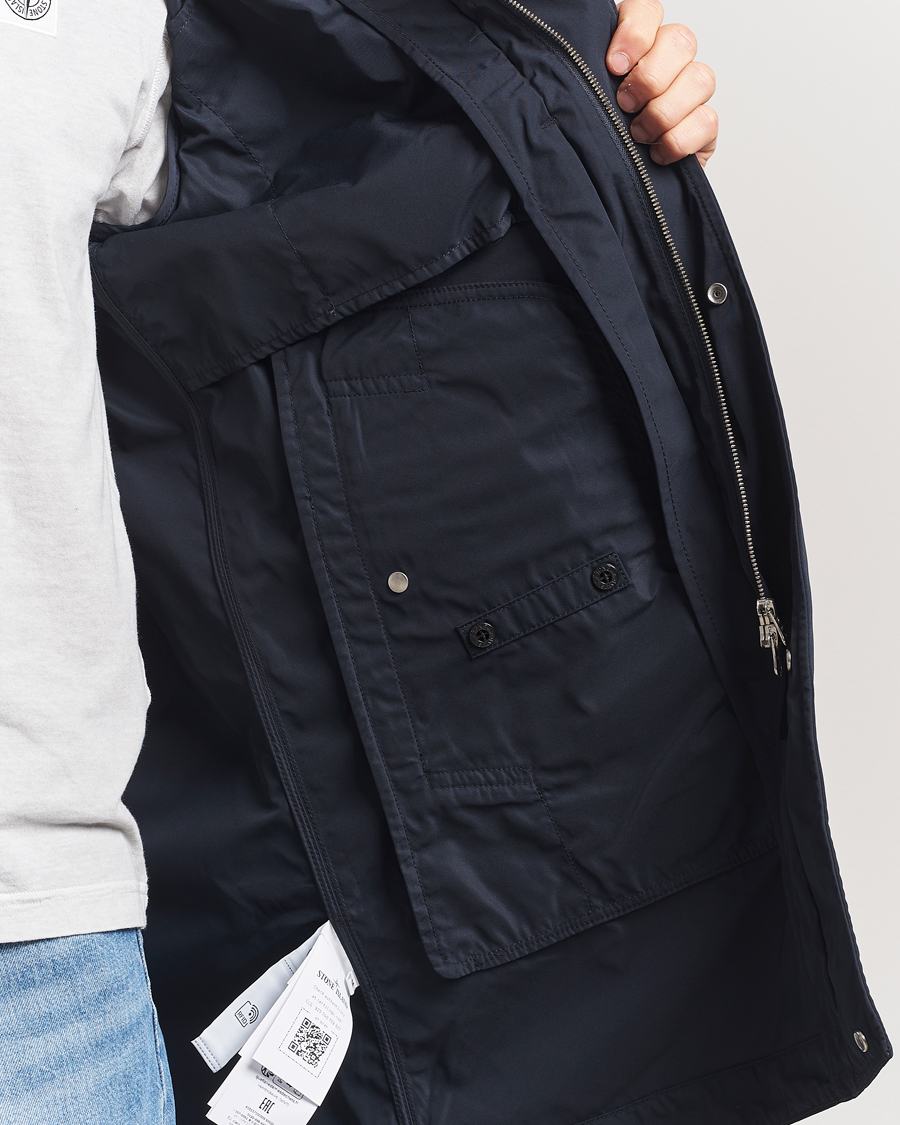 Herren | Jacken | Stone Island | Micro Twill Long Coat Navy Blue