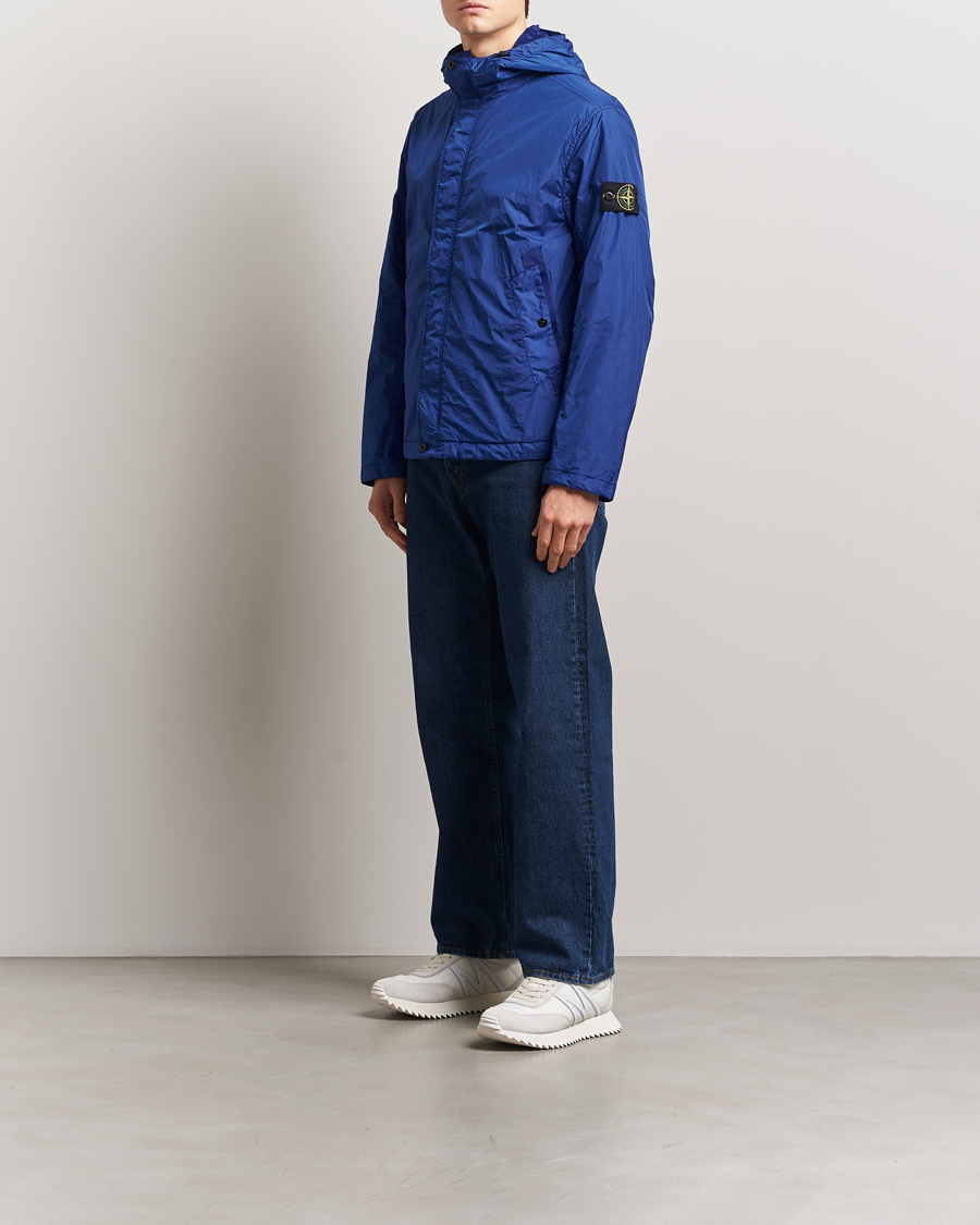 Herren | Jacken | Stone Island | Crinkle Reps Hooded Jacket Bright Blue