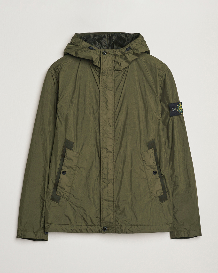 Herren | Jacken | Stone Island | Crinkle Reps Hooded Jacket Military Green