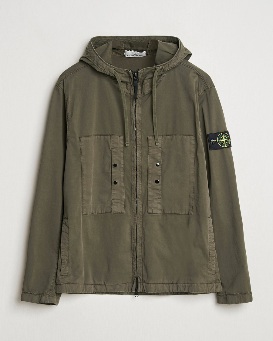 Herren | Jacken | Stone Island | Supima Cotton Stretch Hooded Jacket Military Green