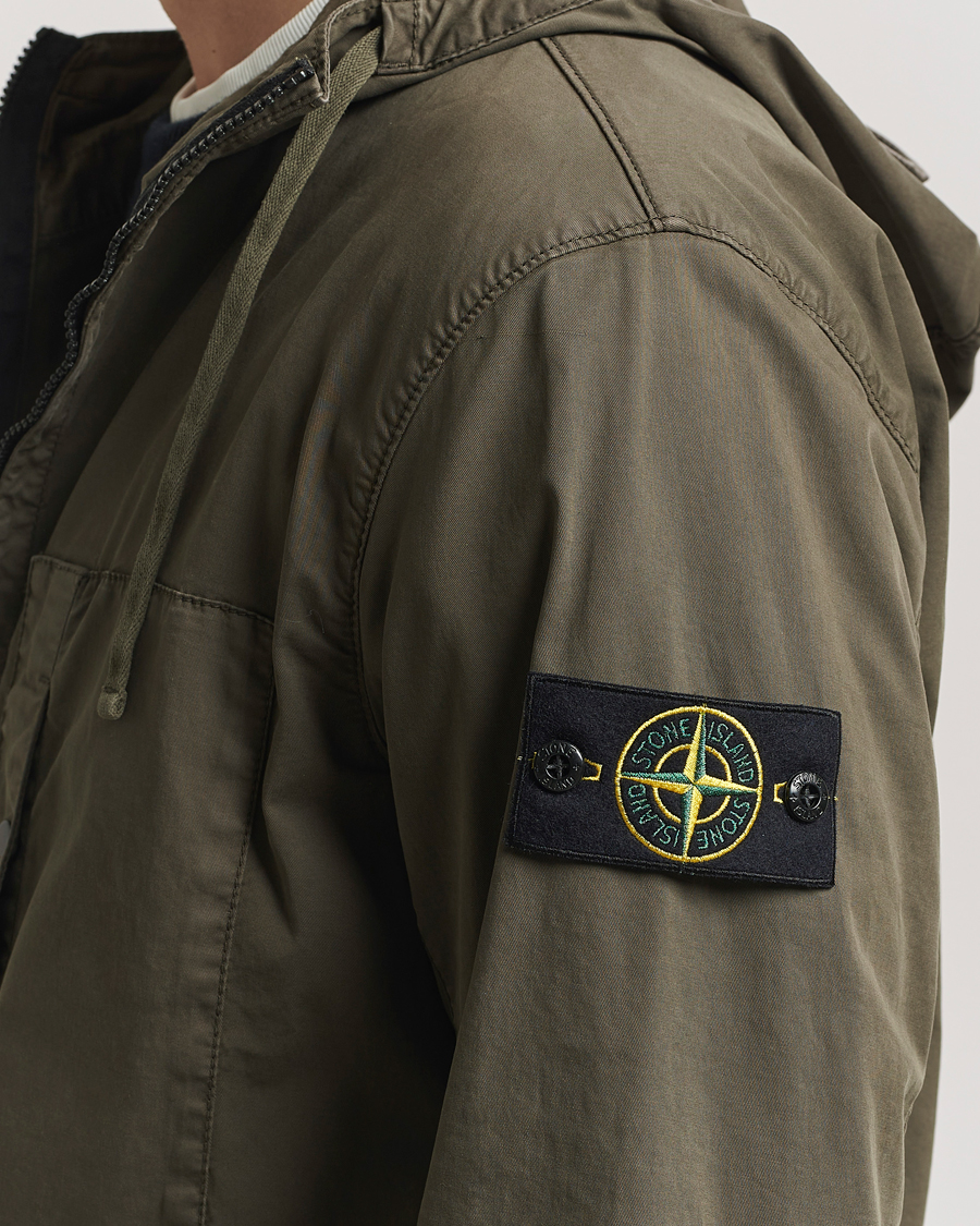 Herren | Jacken | Stone Island | Supima Cotton Stretch Hooded Jacket Military Green