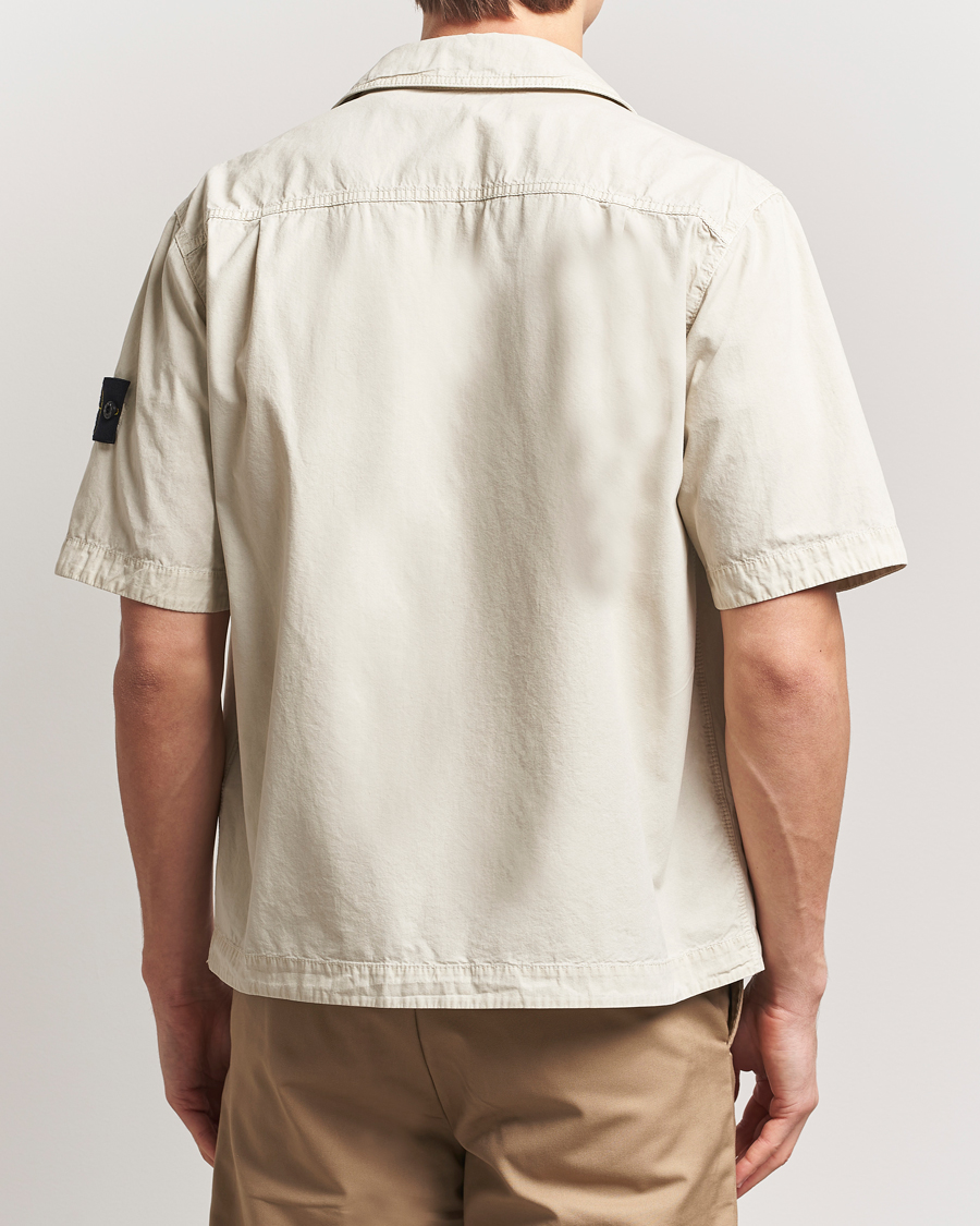 Herren | Hemden | Stone Island | Cotton Canvas Old Effect Short Sleeve Shirt Sand