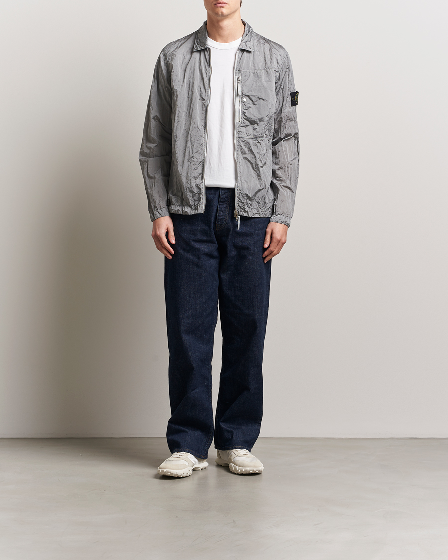 Herren | Hemden | Stone Island | Nylon Metal Zip Overshirt Pearl Grey