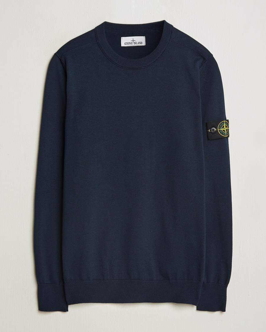 Herren | Pullover | Stone Island | Soft Organic Cotton Crew Neck Navy Blue