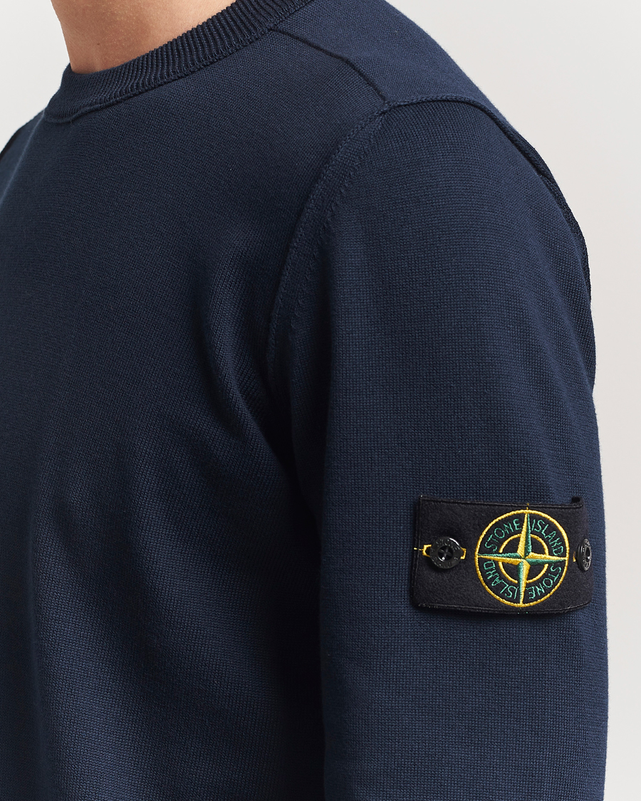Herren | Pullover | Stone Island | Soft Organic Cotton Crew Neck Navy Blue