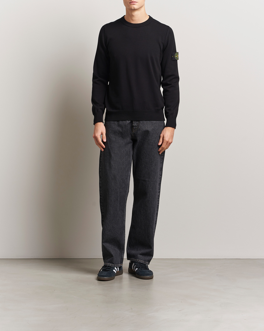 Herren | Pullover | Stone Island | Soft Organic Cotton Crew Neck Black