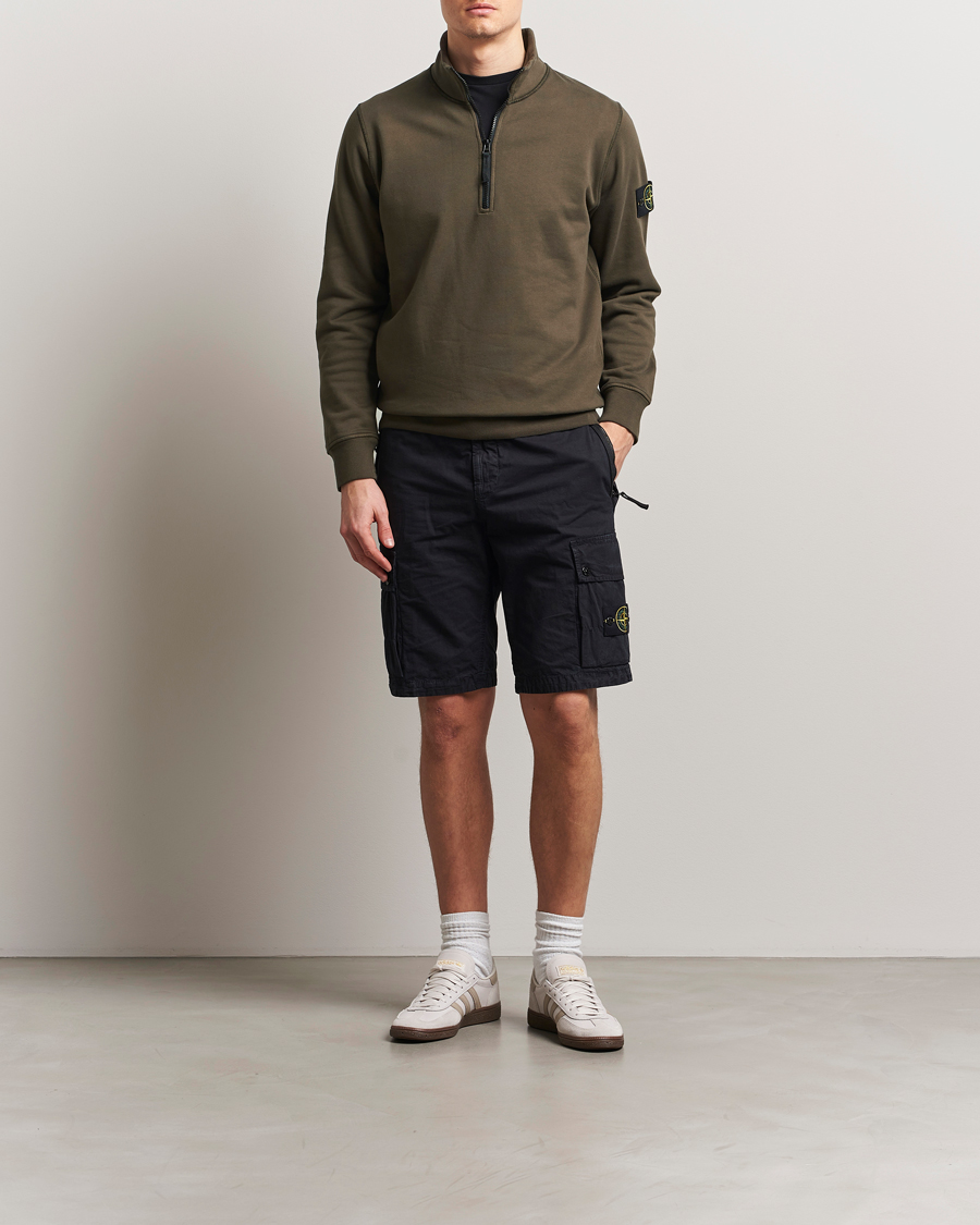Herren | Pullover | Stone Island | Garment Dyed Fleece Half Zip Military Green