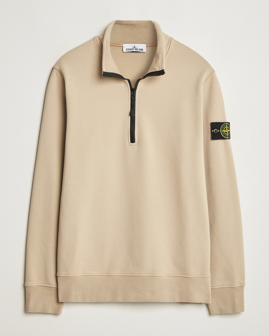 Herren | Pullover | Stone Island | Garment Dyed Fleece Half Zip Desert