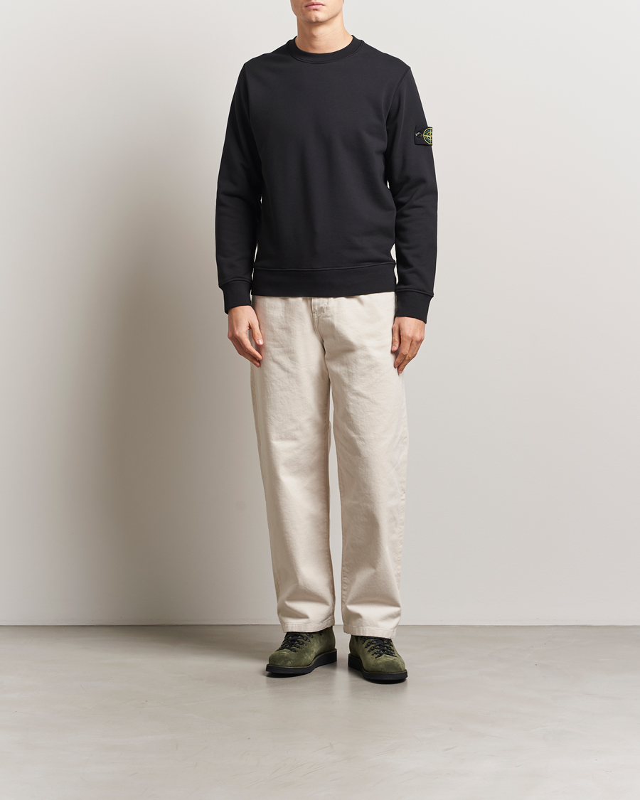 Herren | Pullover | Stone Island | Garment Dyed Fleece Sweatshirt Black