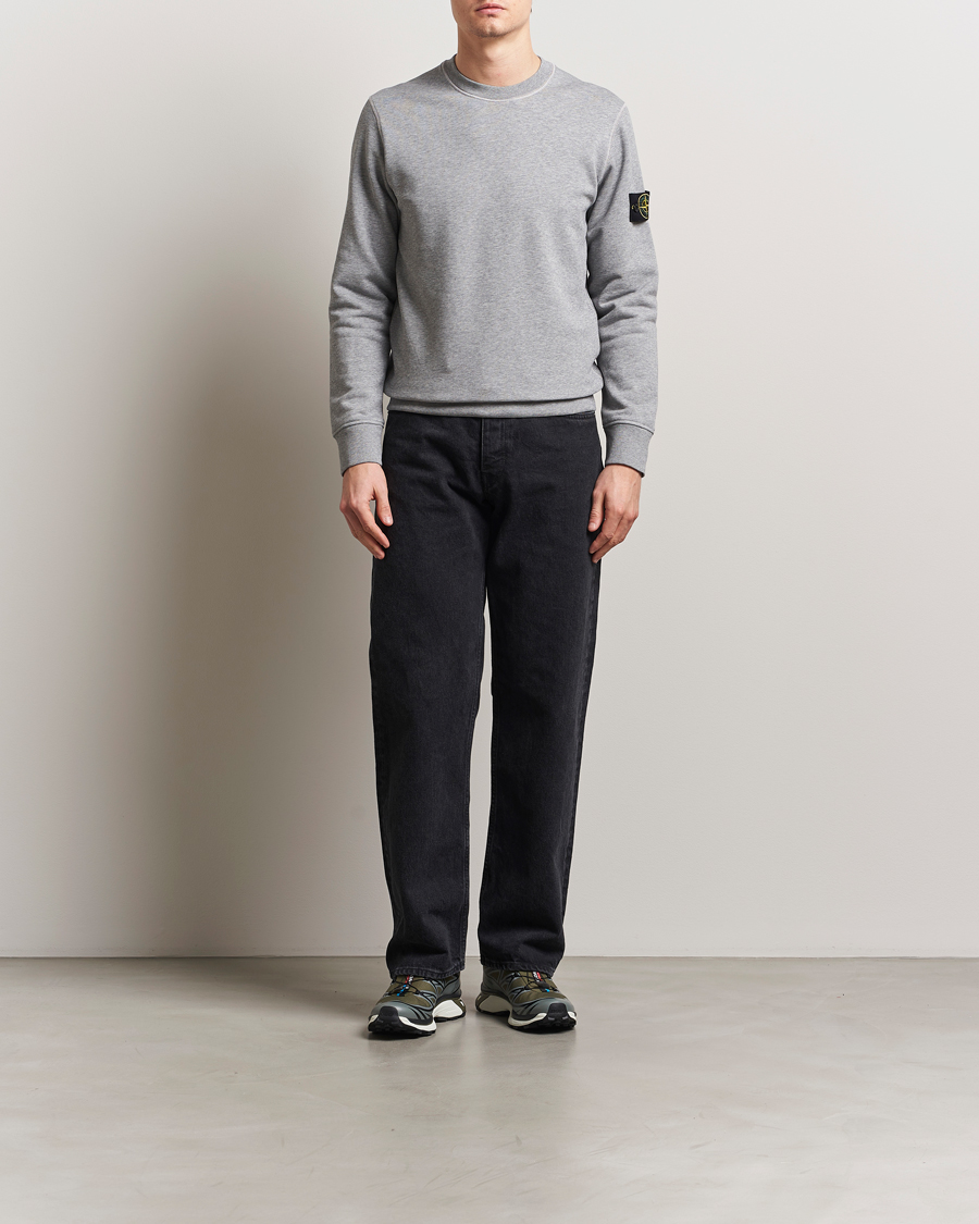 Herren | Pullover | Stone Island | Garment Dyed Fleece Sweatshirt Melange Grey