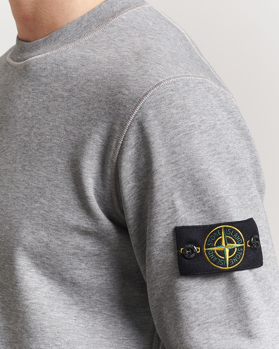 Herren | Pullover | Stone Island | Garment Dyed Fleece Sweatshirt Melange Grey