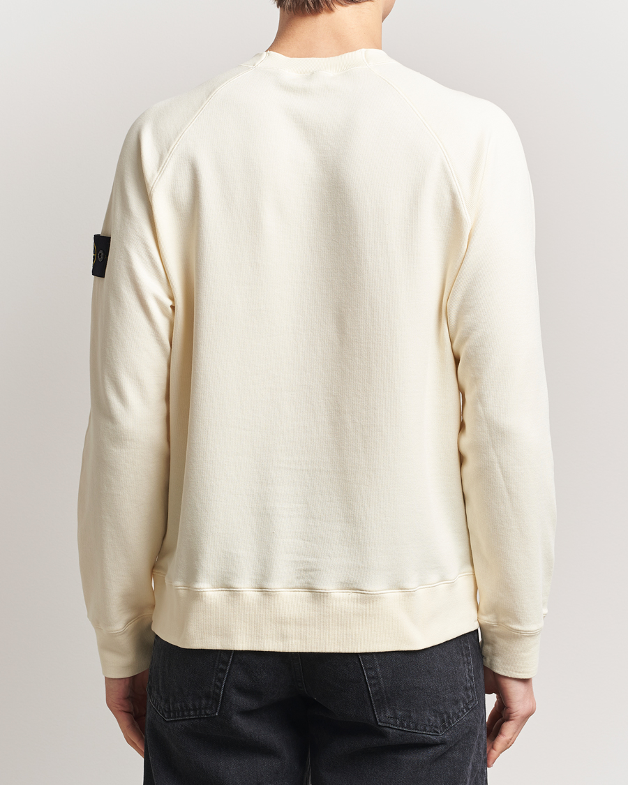 Herren | Pullover | Stone Island | Light Organic Cotton Fleece Sweatshirt Ivory
