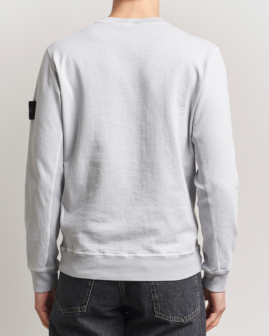 Herren | Pullover | Stone Island | Old Dyed Cotton Sweatshirt Pearl Grey