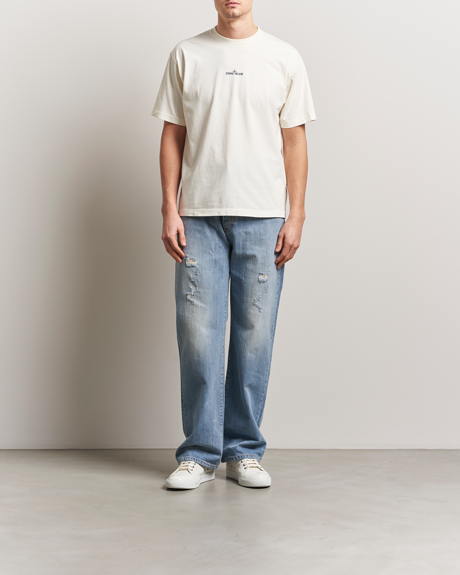 Herren | T-Shirts | Stone Island | Compas Camo Backlogo T-Shirt Ivory
