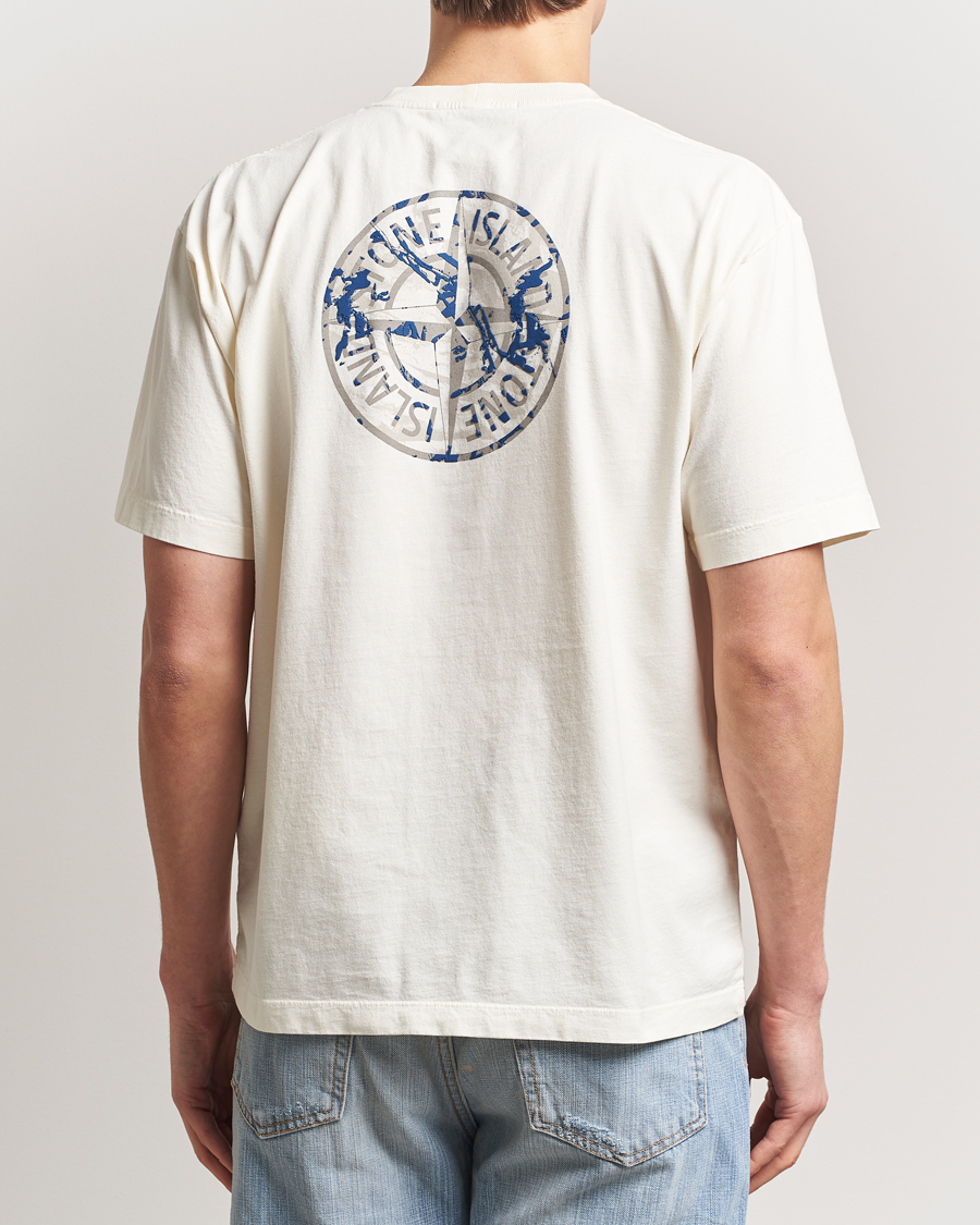 Herren | T-Shirts | Stone Island | Compas Camo Backlogo T-Shirt Ivory