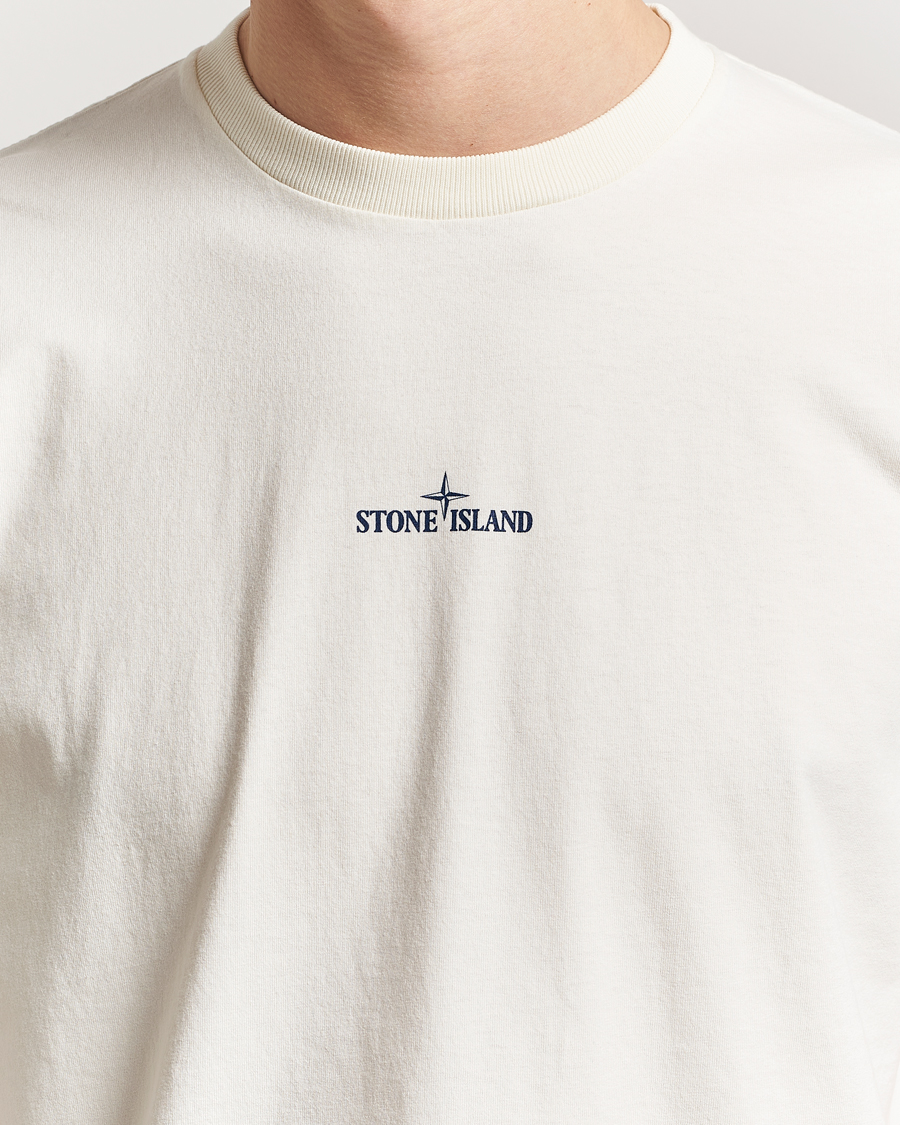 Herren | T-Shirts | Stone Island | Compas Camo Backlogo T-Shirt Ivory