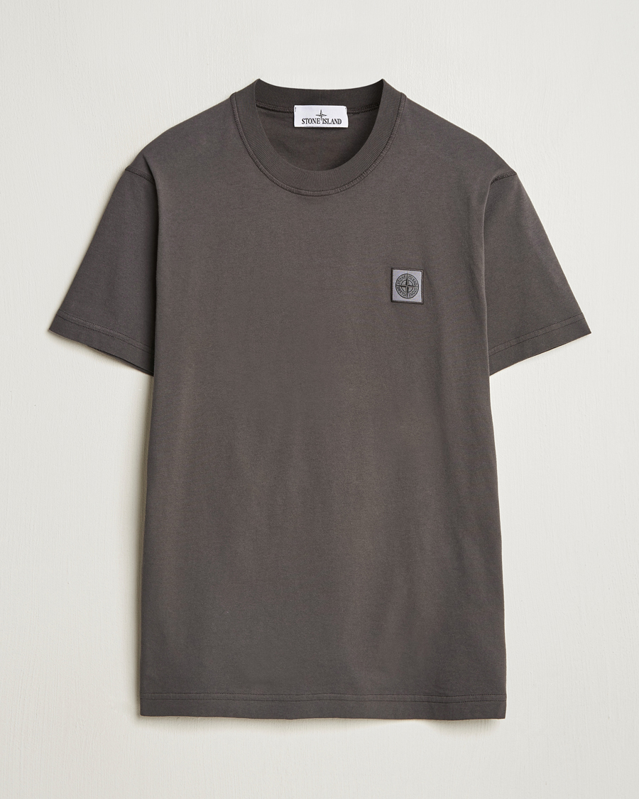 Herren | T-Shirts | Stone Island | Organic Cotton Fissato Effect T-Shirt Charcoal