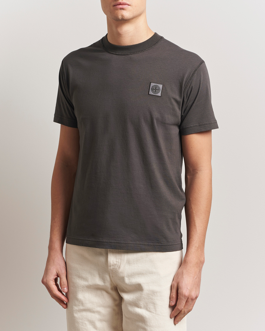 Herren | T-Shirts | Stone Island | Organic Cotton Fissato Effect T-Shirt Charcoal