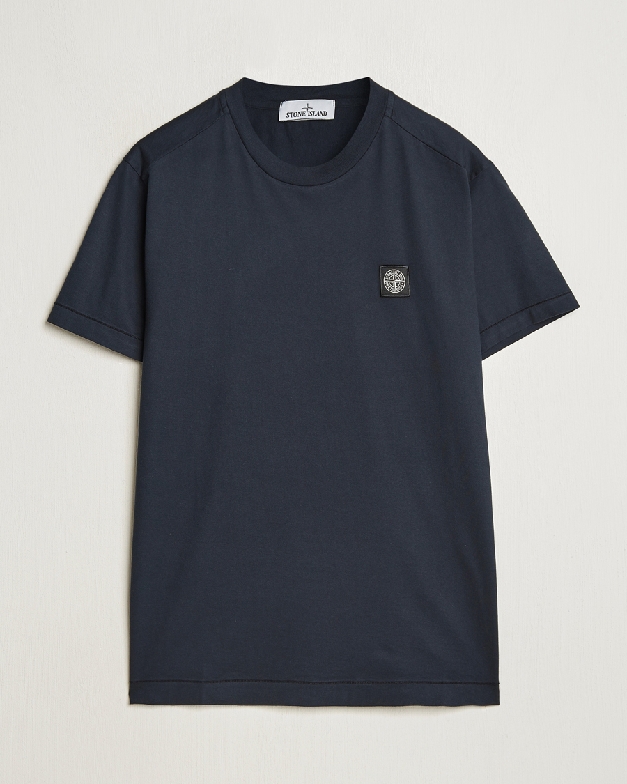 Herren | T-Shirts | Stone Island | Garment Dyed Cotton Jersey T-Shirt Navy Blue