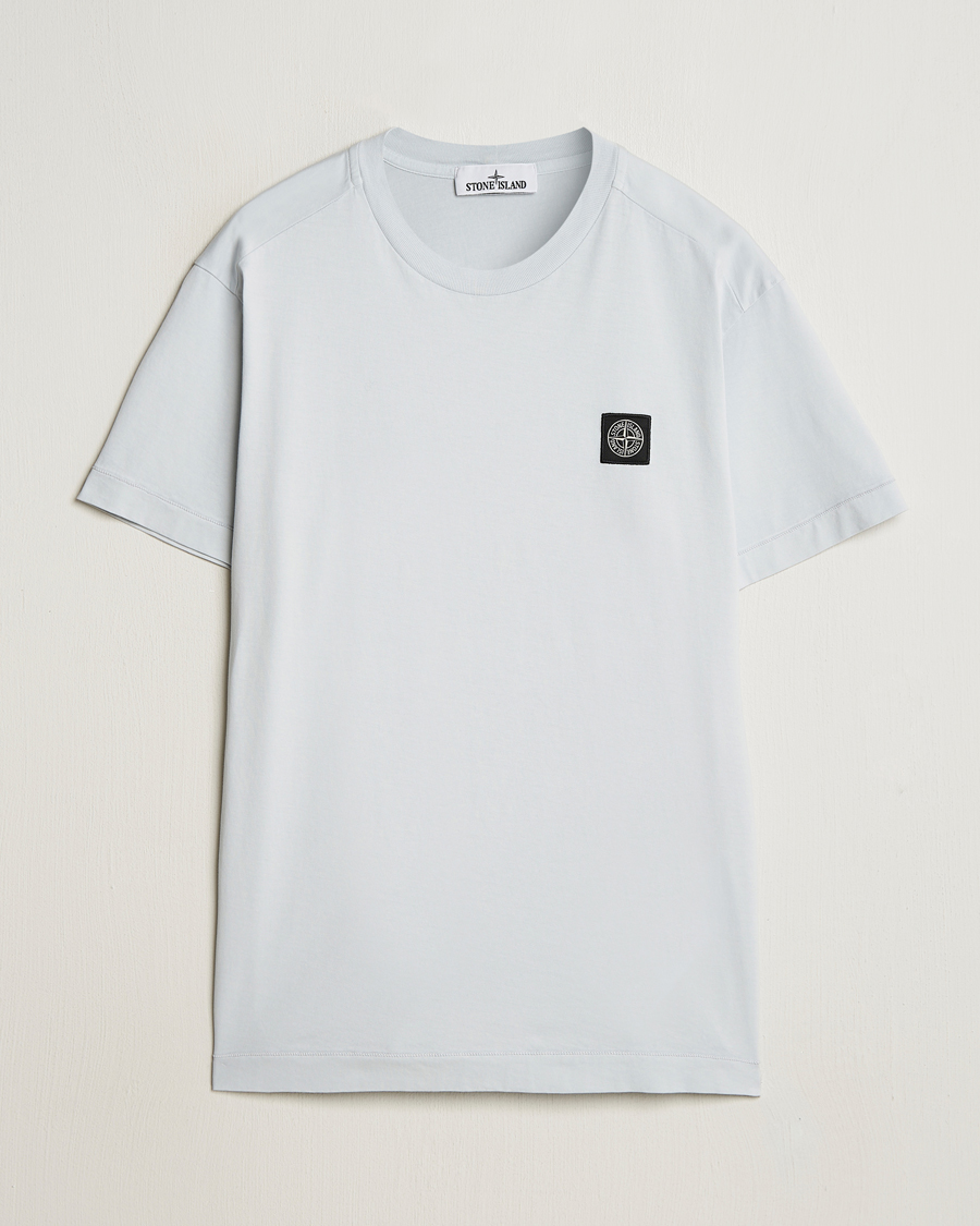 Herren | T-Shirts | Stone Island | Garment Dyed Cotton Jersey T-Shirt Sky Blue