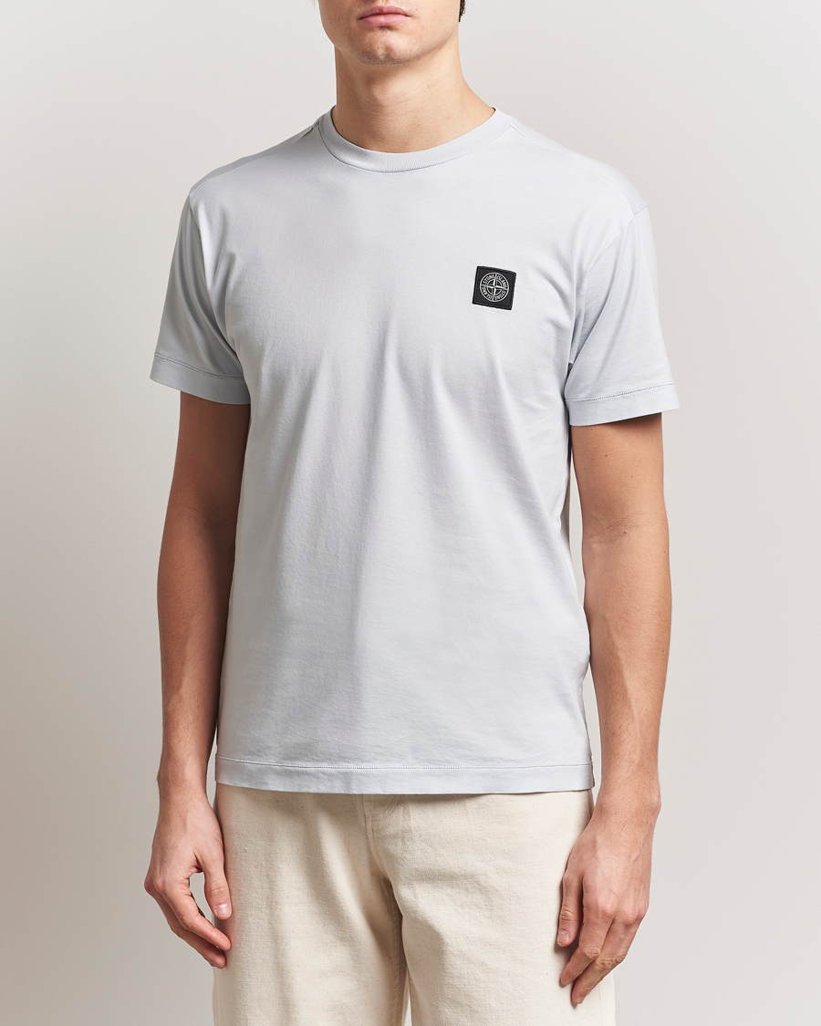 Herren | T-Shirts | Stone Island | Garment Dyed Cotton Jersey T-Shirt Sky Blue