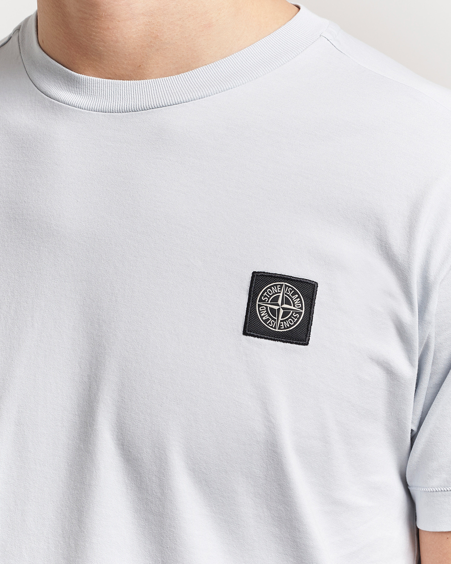 Herren | T-Shirts | Stone Island | Garment Dyed Cotton Jersey T-Shirt Sky Blue