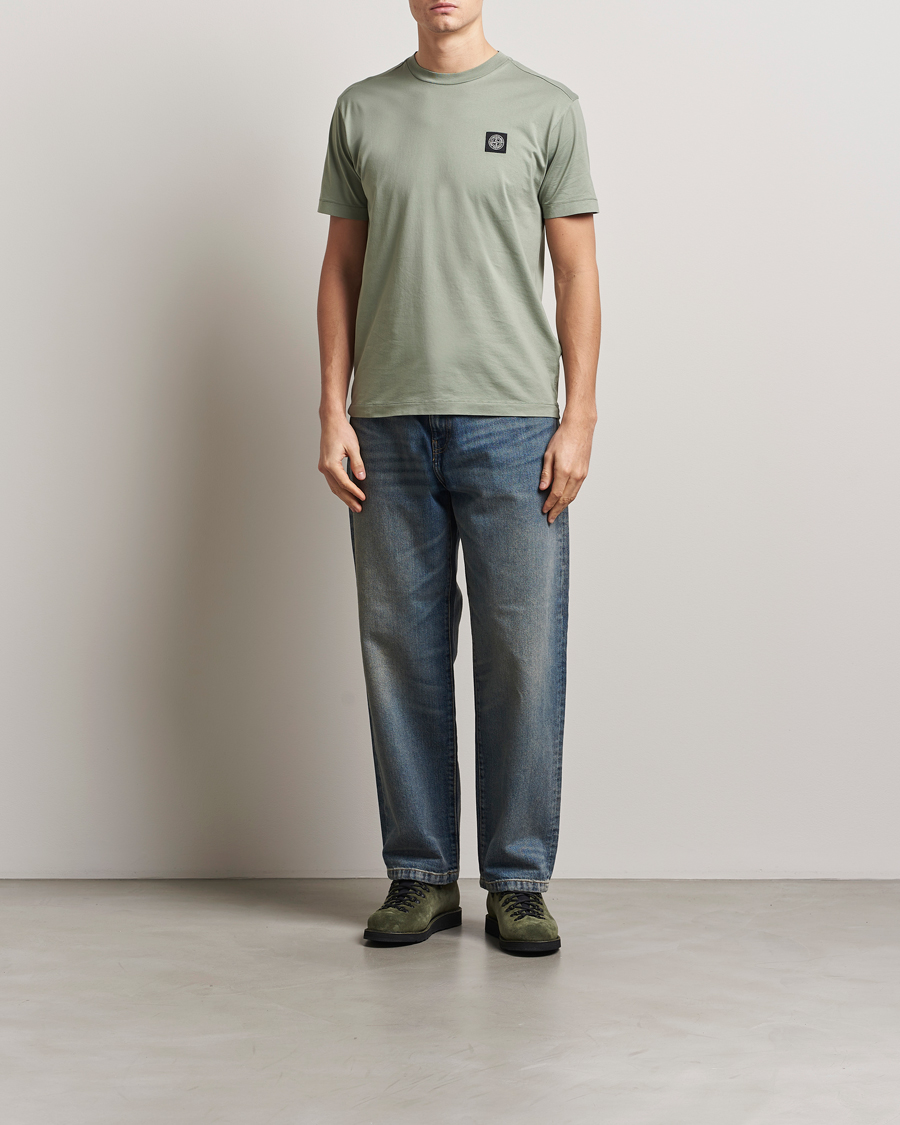 Herren | T-Shirts | Stone Island | Garment Dyed Cotton Jersey T-Shirt Sage