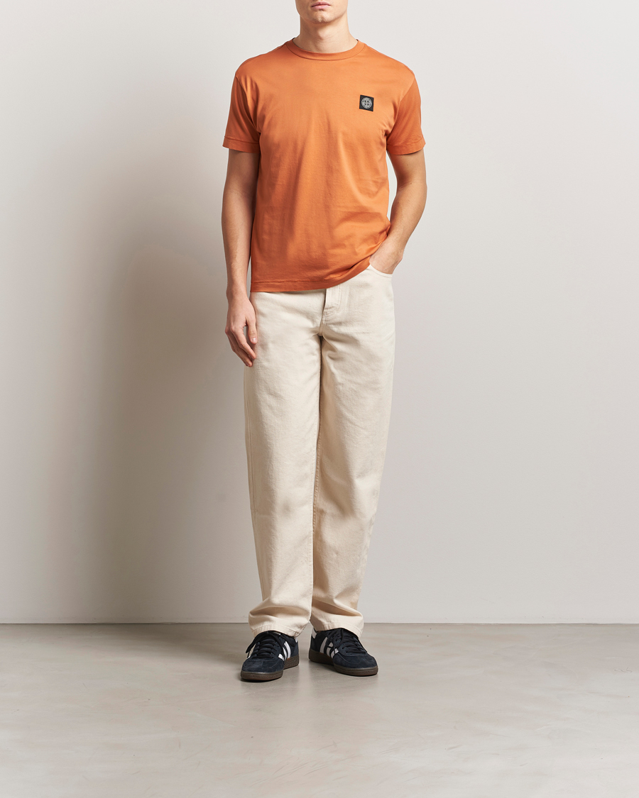 Herren | T-Shirts | Stone Island | Garment Dyed Cotton Jersey T-Shirt Sienna