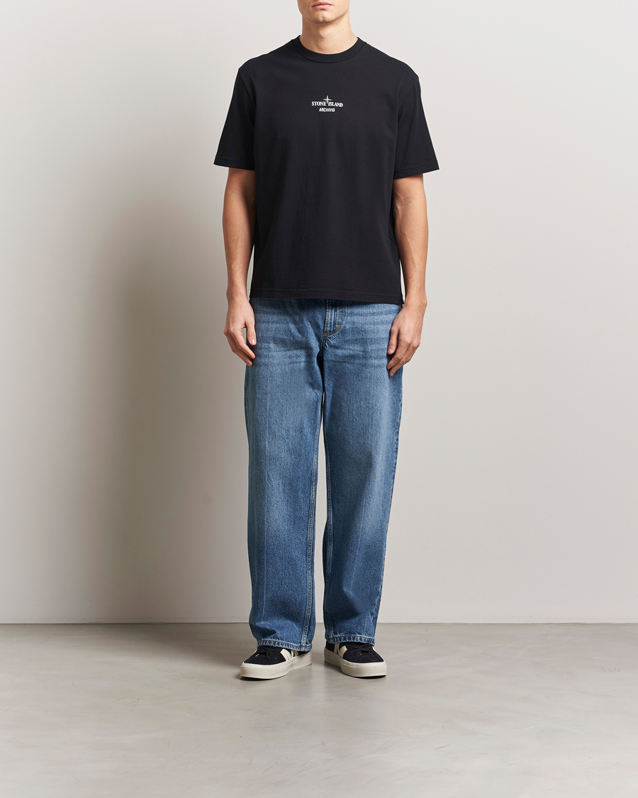 Herren | T-Shirts | Stone Island | Organic Cotton Archivio Print T-Shirt Black