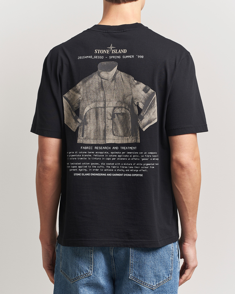 Herren | T-Shirts | Stone Island | Organic Cotton Archivio Print T-Shirt Black