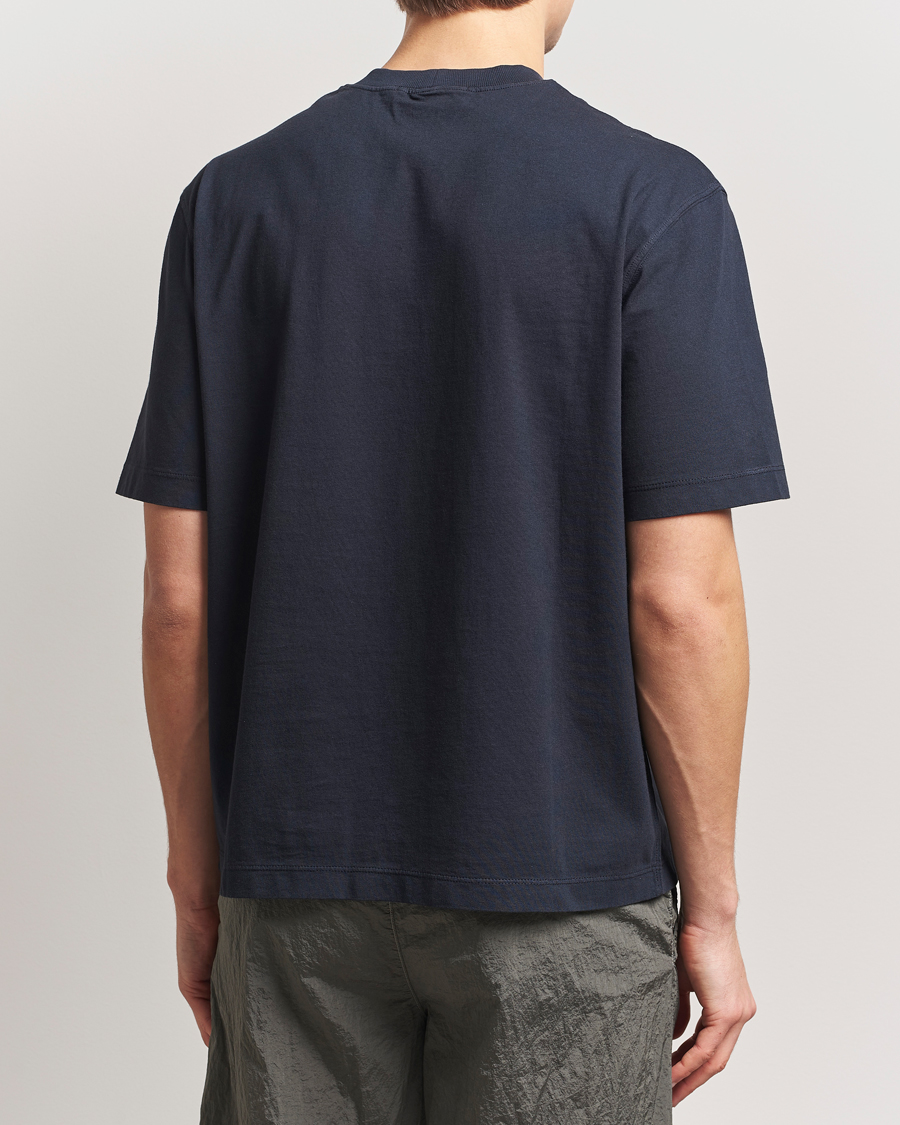 Herren | T-Shirts | Stone Island | Combed Organic Cotton T-Shirt Navy Blue