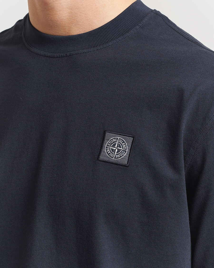 Herren | T-Shirts | Stone Island | Combed Organic Cotton T-Shirt Navy Blue