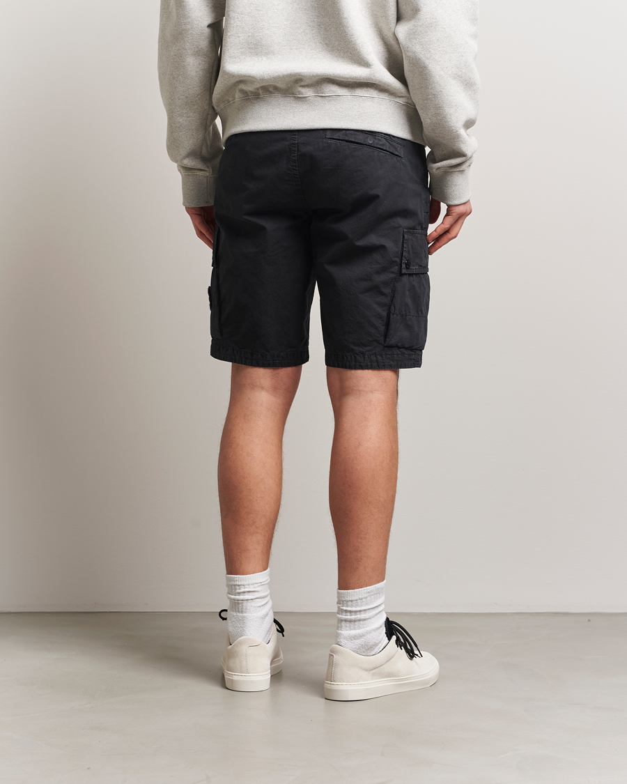 Herren | Shorts | Stone Island | Brushed Cotton Canvas Cargo Shorts Black