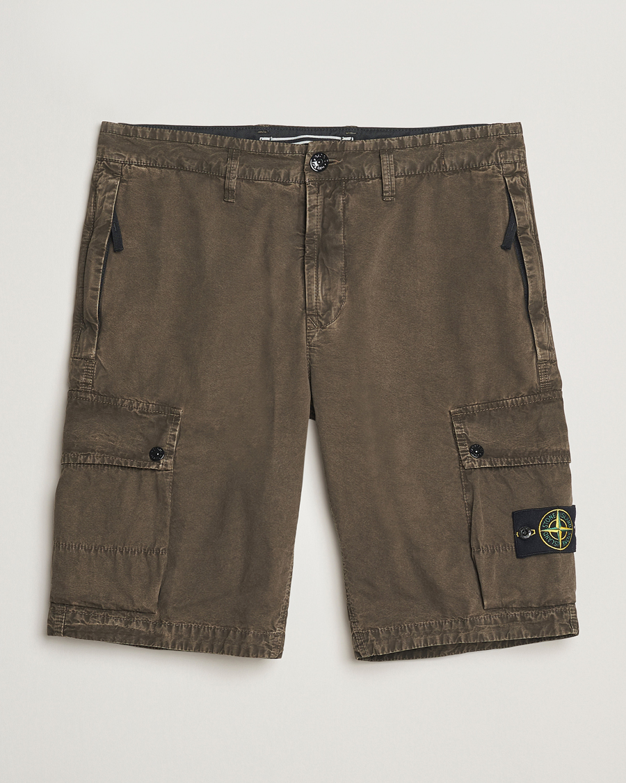 Herren | Shorts | Stone Island | Brushed Cotton Canvas Cargo Shorts Military Green