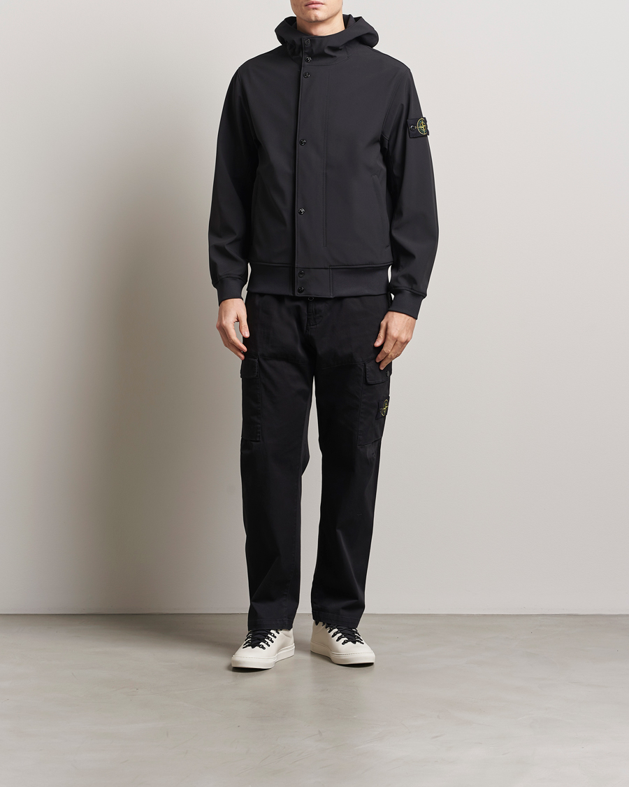 Herren | Hosen | Stone Island | Regular Fit Cotton Stretch Cargo Pants Black
