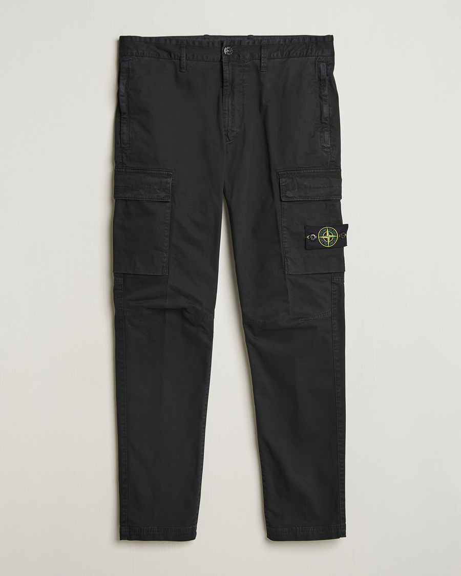 Herren | Hosen | Stone Island | Stretch Twill Cargo Pants Black