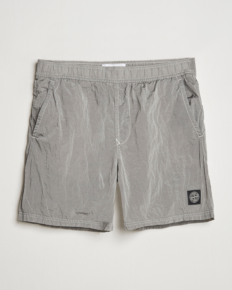 Herren | Badehosen | Stone Island | Nylon Metal Econyl Swimshorts Pearl Grey