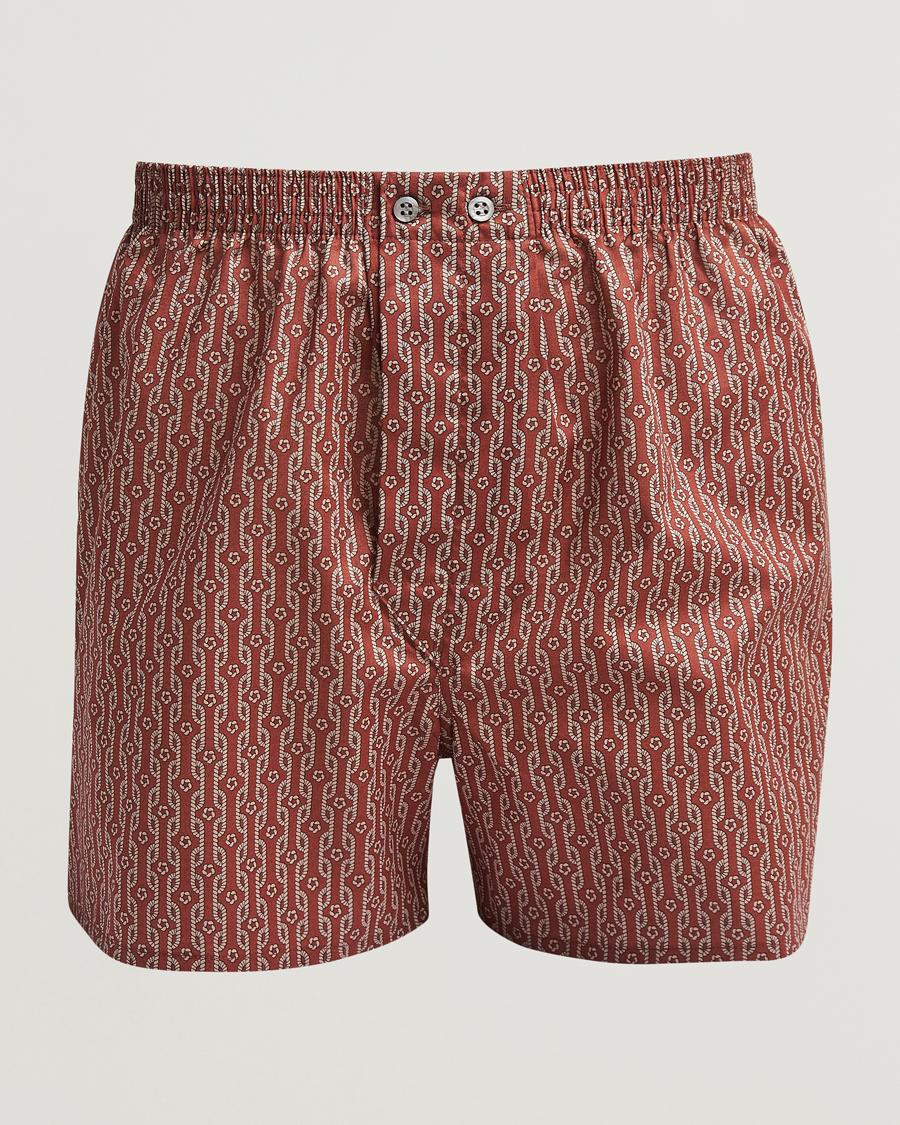 Herren | Unterwäsche | Derek Rose | Classic Fit Woven Cotton Boxer Shorts Red