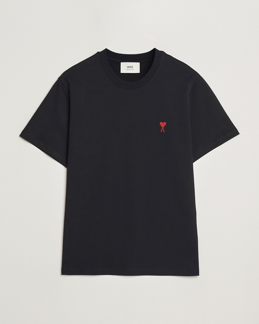 Herren | T-Shirts | AMI | Heart Logo T-Shirt Black