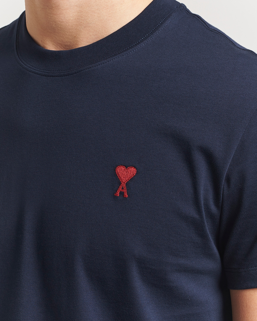 Herren | T-Shirts | AMI | Heart Logo T-Shirt Navy