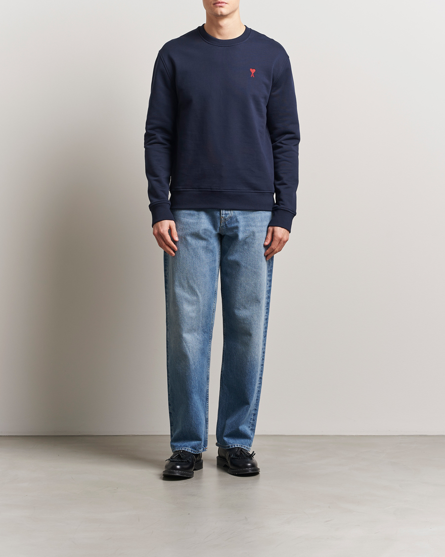 Herren | Pullover | AMI | Heart Logo Sweatshirt Night Blue