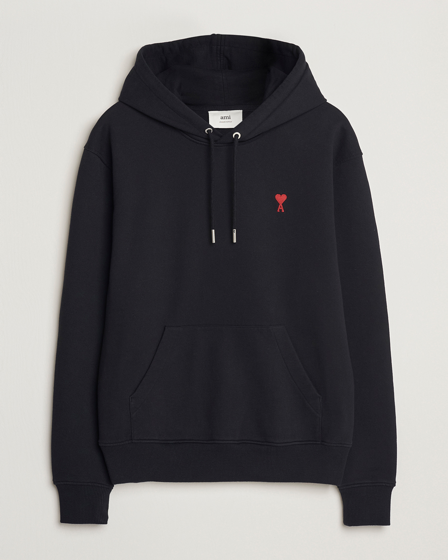 Herren | Pullover | AMI | Heart Logo Hoodie Black