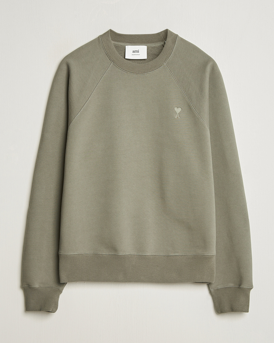 Herren | Pullover | AMI | Tonal Heart Logo Sweatshirt Smoke Grey