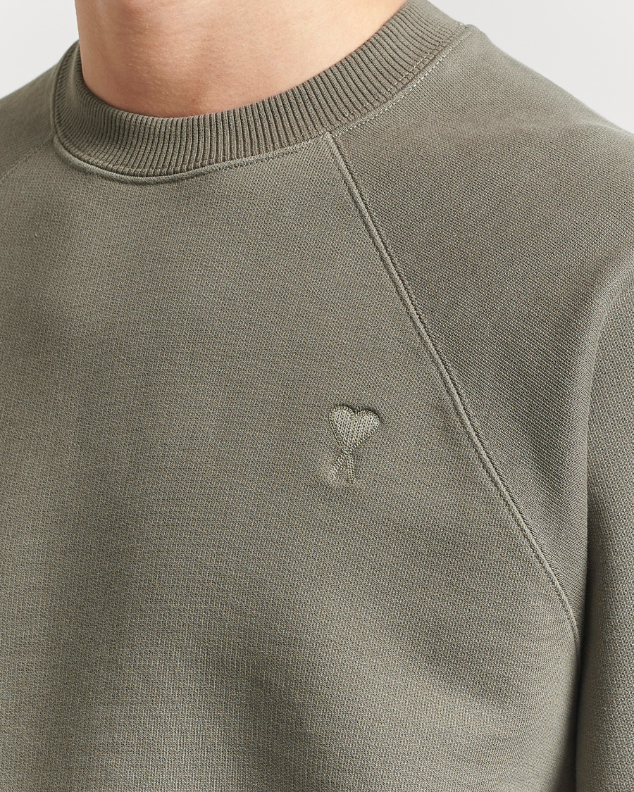 Herren | Pullover | AMI | Tonal Heart Logo Sweatshirt Smoke Grey
