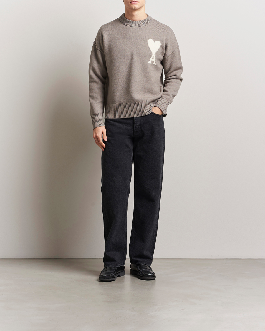 Herren | Pullover | AMI | Big Heart Wool Sweater Ash