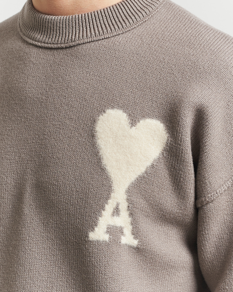 Herren | Pullover | AMI | Big Heart Wool Sweater Ash